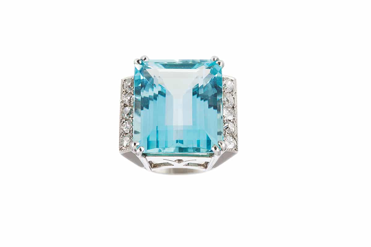 Caselli online vintage jewels: Aquamarine ring jewel. Unique handmade ...