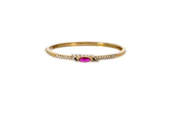 Ruby bangle bracelet