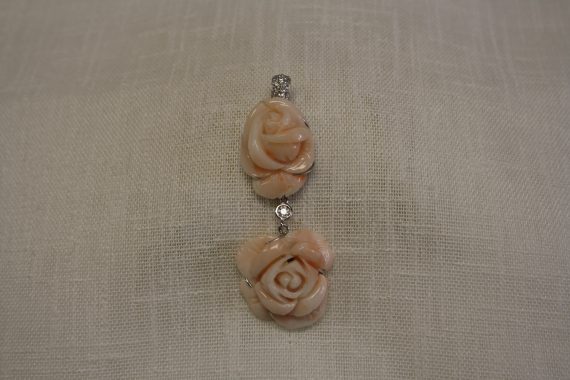 pink coral pendant