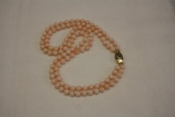 Pink coral necklace