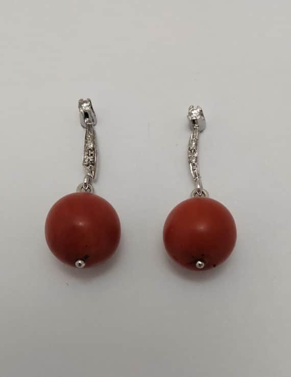 Orecchini di corallo rosso