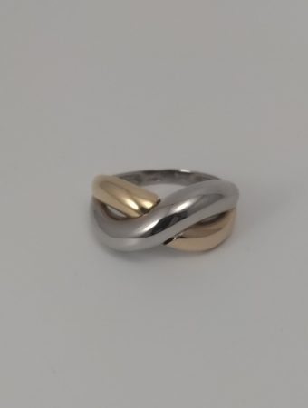 Anello oro due colori infinito