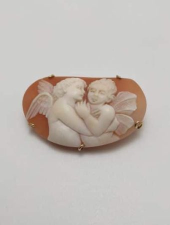 Cammeo ovale 2 angeli